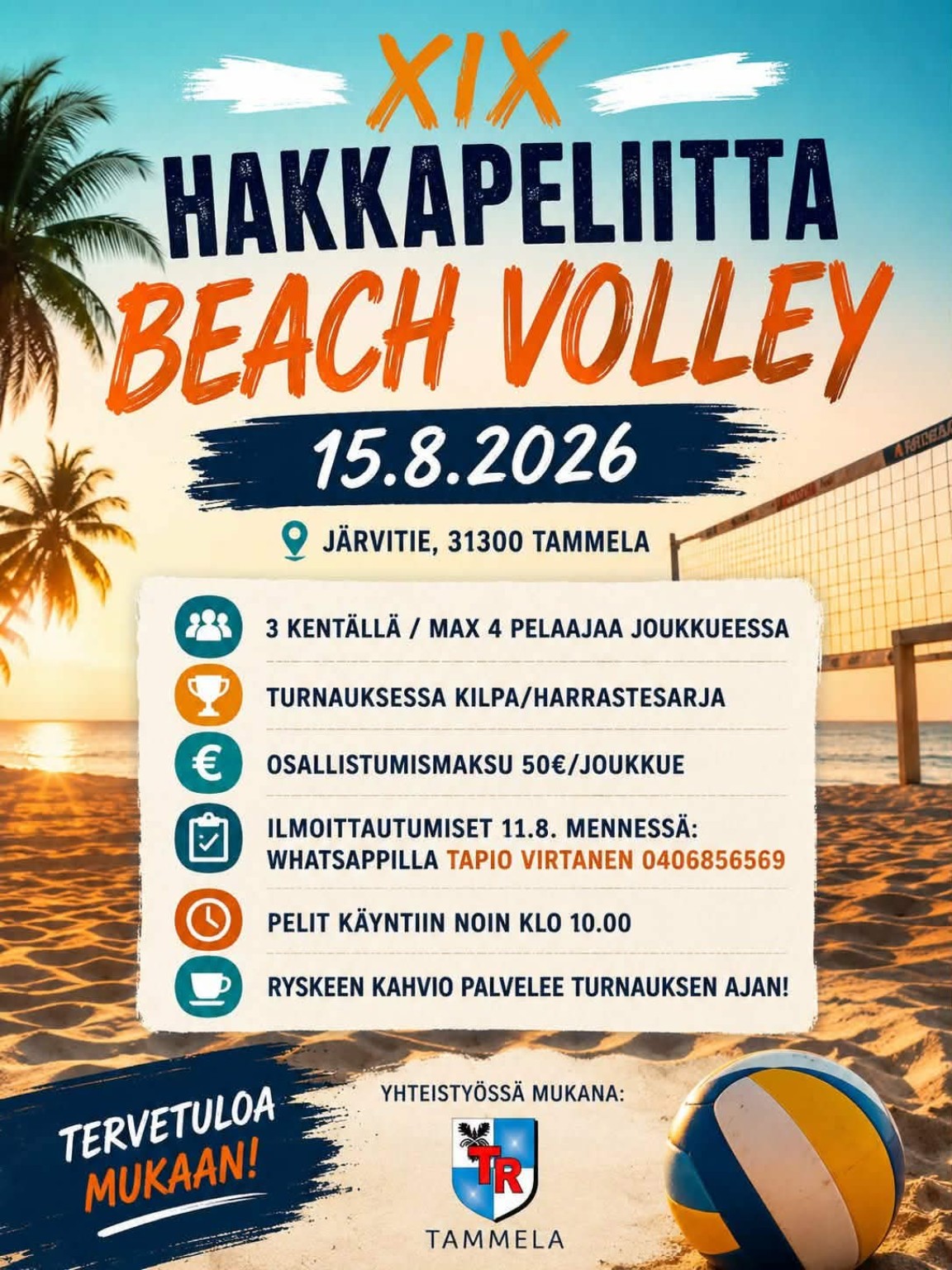 XIX Hakkapeliitta Beach Volley -turnauksen tapahtumajuliste